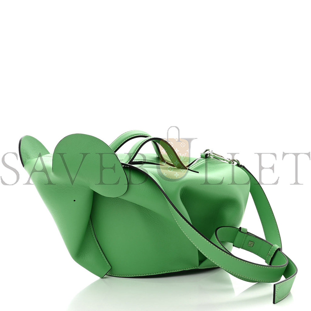 l*ew* calfskin large elephant crossbody bag apple green (20*15*14cm)