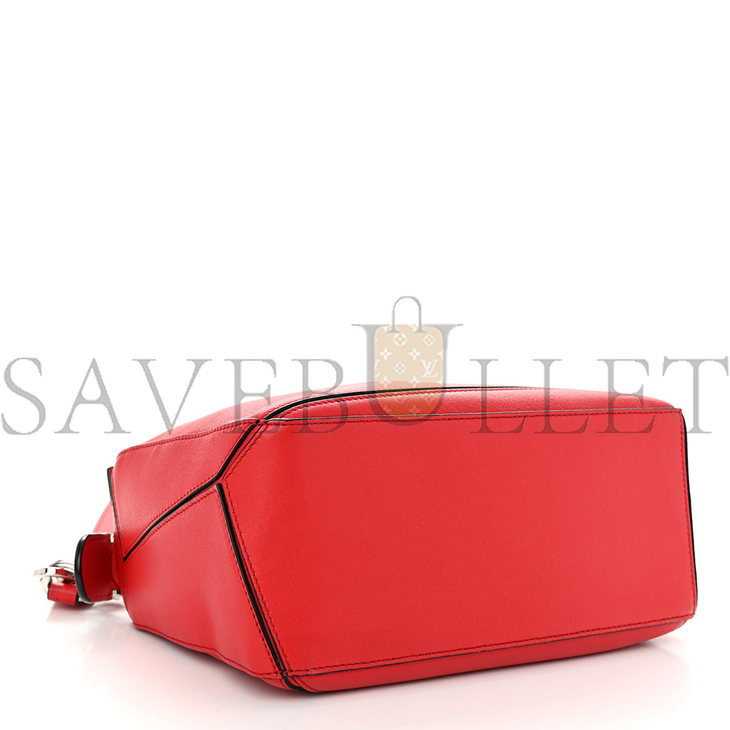 l*ew* calfskin small puzzle bag scarlet (24*16.5*10.5cm)