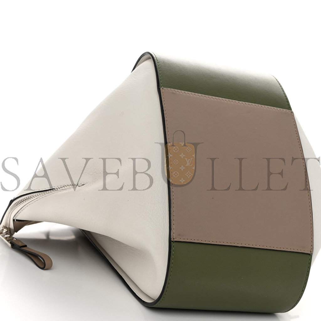 l*ew* calfskin small hammock shoulder bag avocado green sand (30*25*13.5cm)