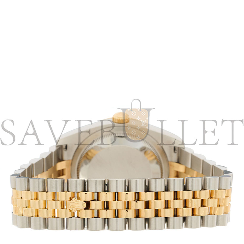 r*l*x stainless steel 18k yellow gold Di*m*nd black mother of pearl 36mm oyster perpetual datejust watch 116243