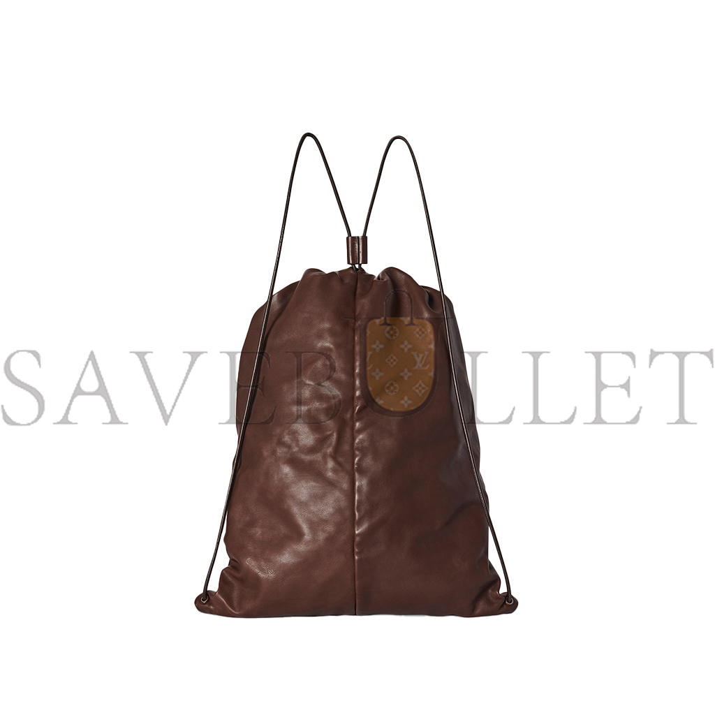 T*e R*w puffy backpack in leather chocolate w1604l114chpld (47*28*8cm)