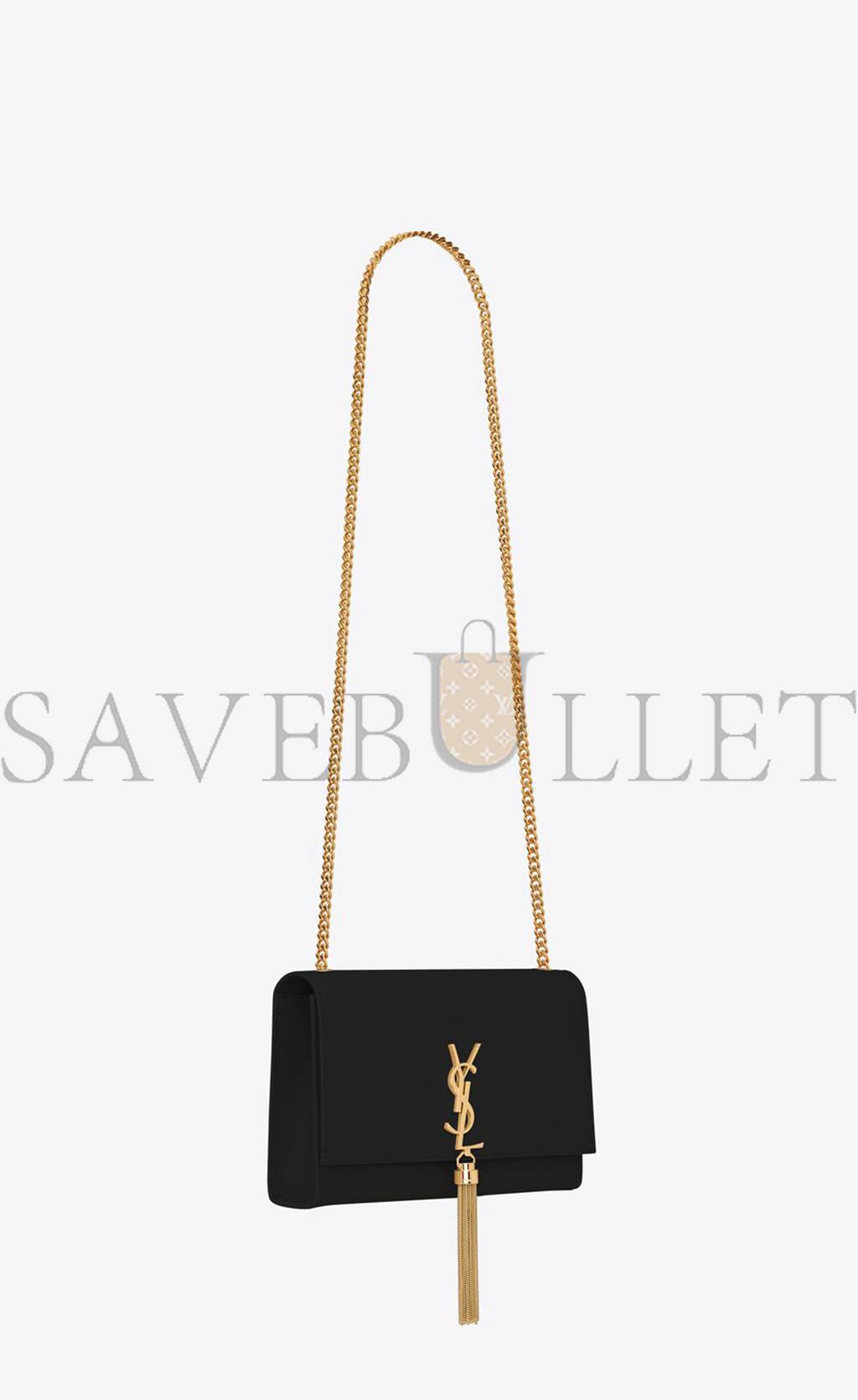Y*L kate medium chain bag with tassel in grain de poudre embossed leather 354119bow0j1000 (24*14.5*5.5cm)