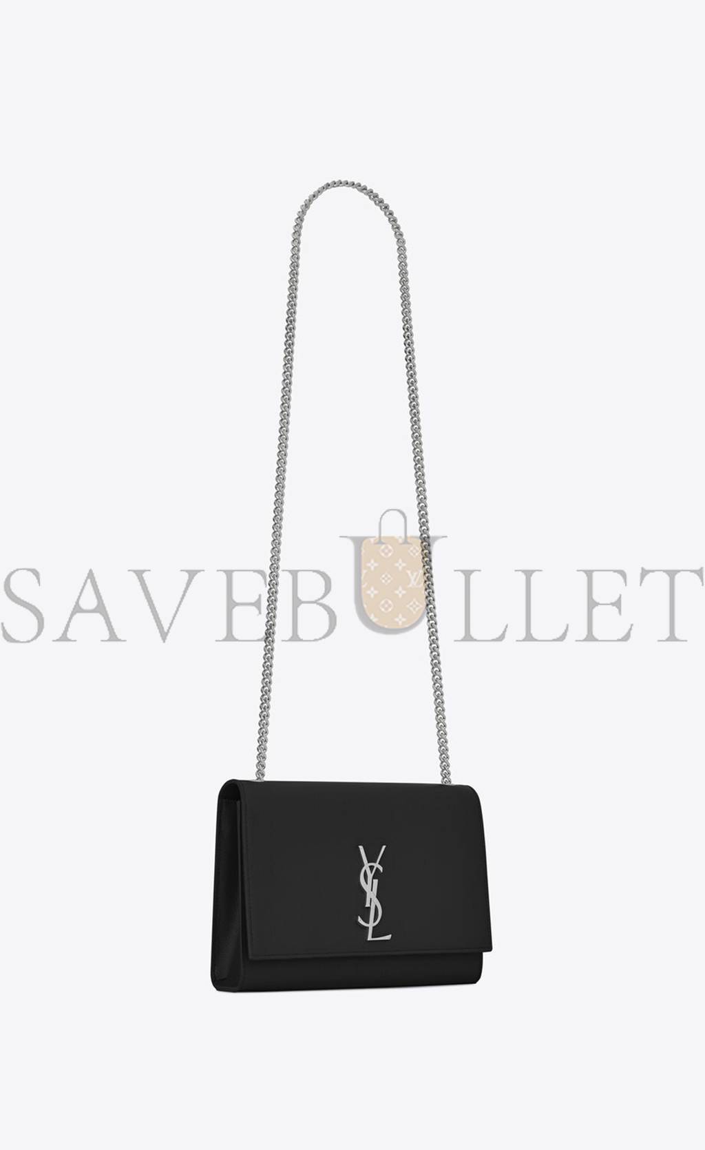 Y*L kate medium chain bag in grain de poudre embossed leather 364021bow0n1000 (24*14.5*5.5cm)