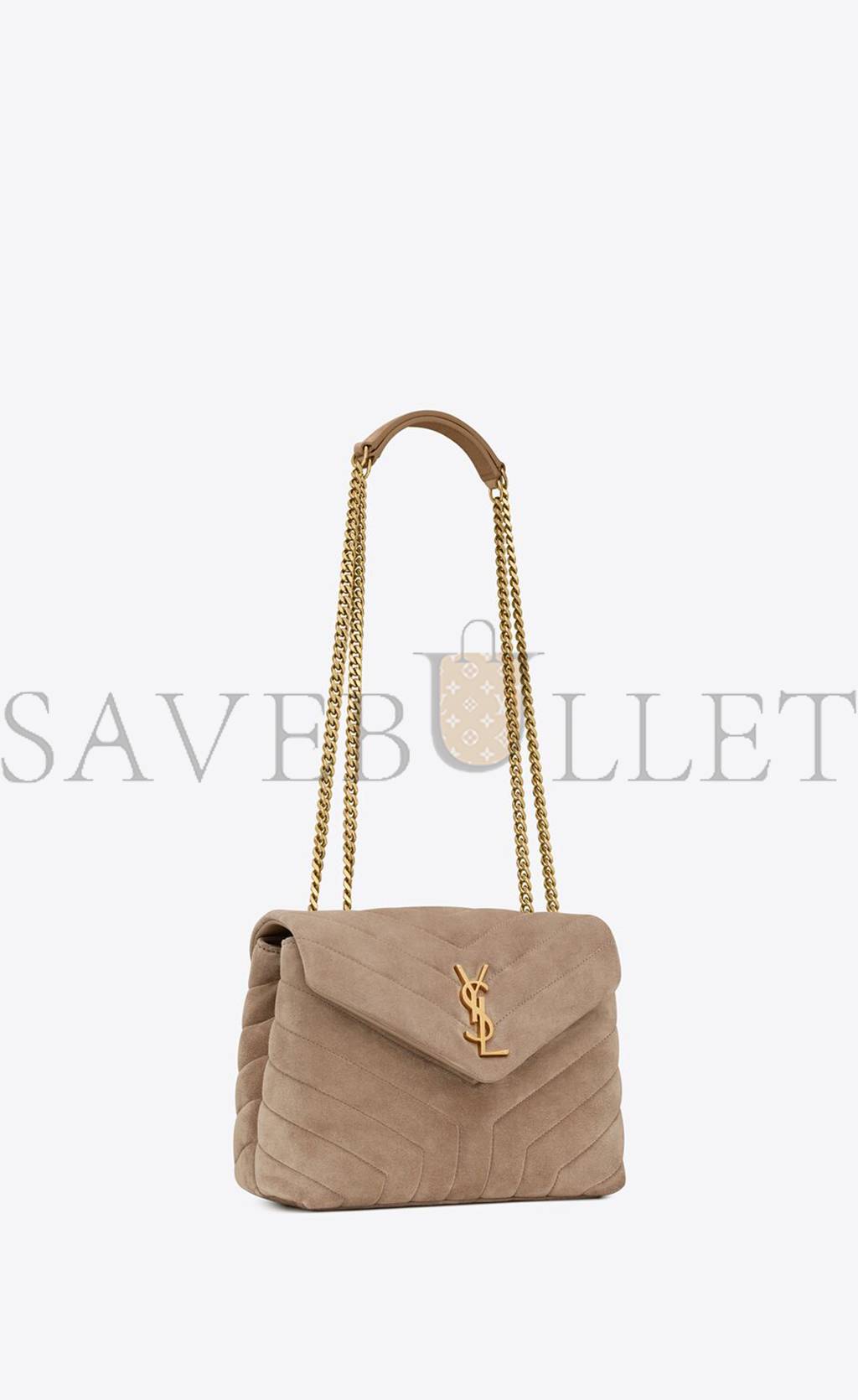 Y*L loulou small chain bag in quilted "y" suede 4946991u8612346 (25*17*9cm)