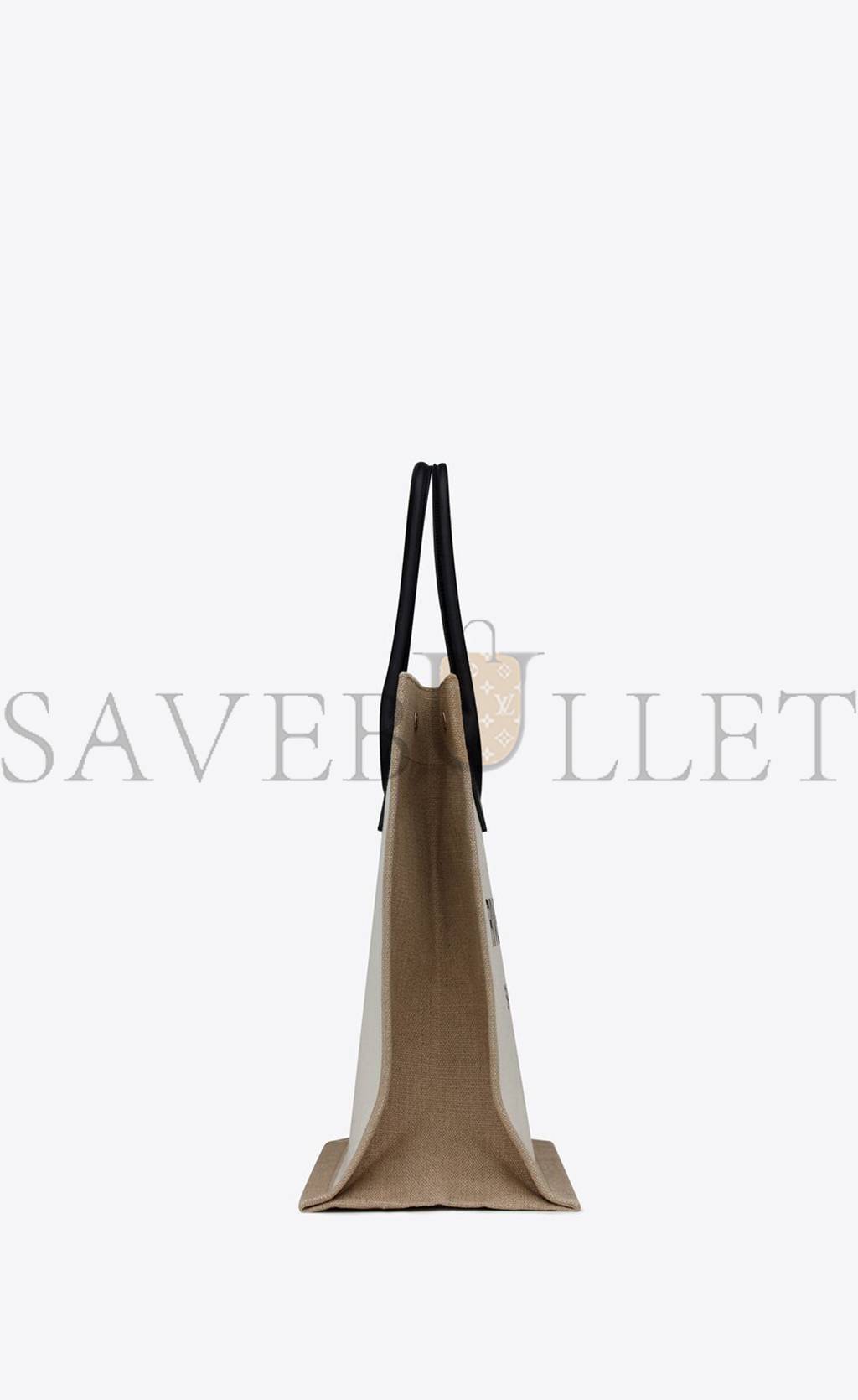 Y*L rive gauche tote bag in linen and leather 499290faabr9054 (48*36*16cm)