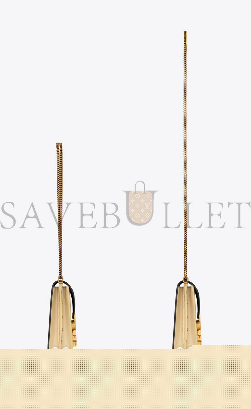 y*l cassandra medium chain bag in box Sa**t Lau*nt leather 53275016c7w1089 (22*16.5*5.5cm)