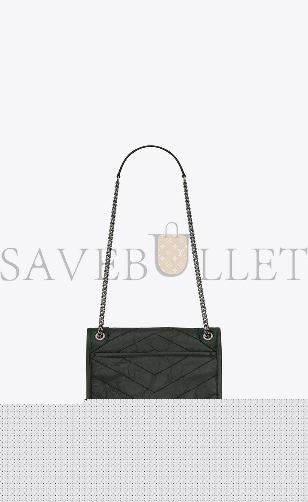 Y*L niki baby chain bag in crinkled vintage leather 5330370en043045 (21*16*7.5cm)