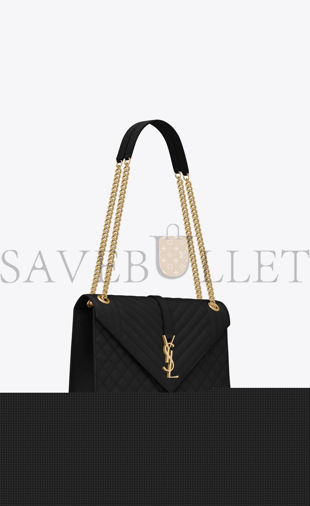 Y*L envelope large bag in mix matelassé grain de poudre embossed leather 600166bow911000 (31*22*7.5cm)