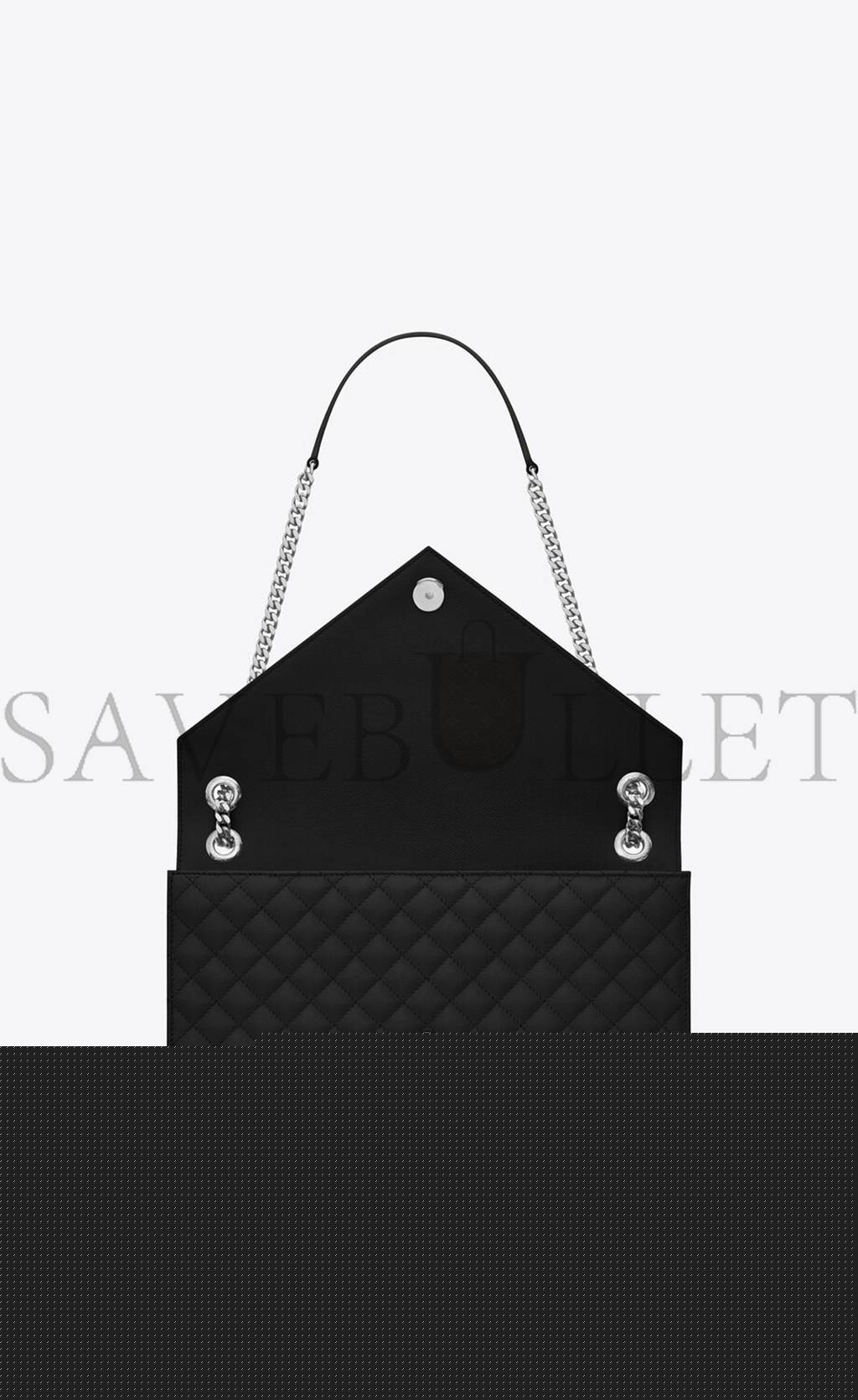 Y*L envelope large bag in mix matelass&eacute; grain de poudre embossed leather 600166bow921000 (31*22*7.5cm)