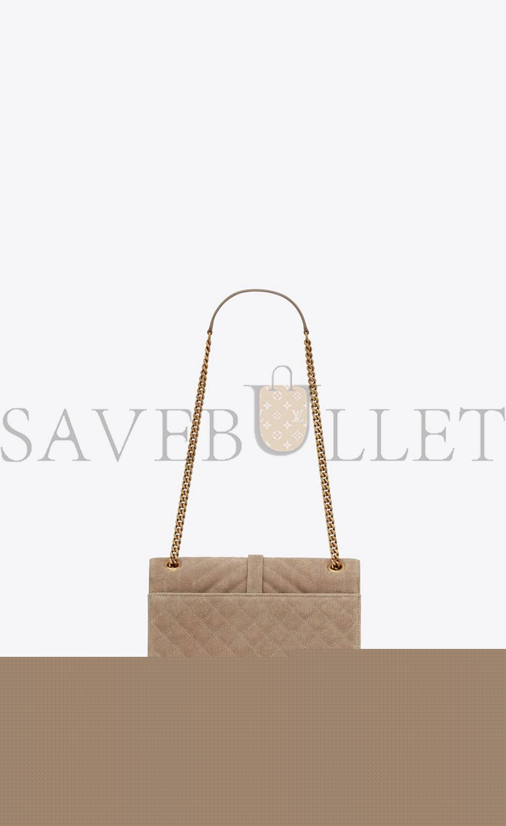 Y*L envelope medium chain bag in mix matelass&eacute; corduroy 600185aaaok2826 (24*17.5*6cm)