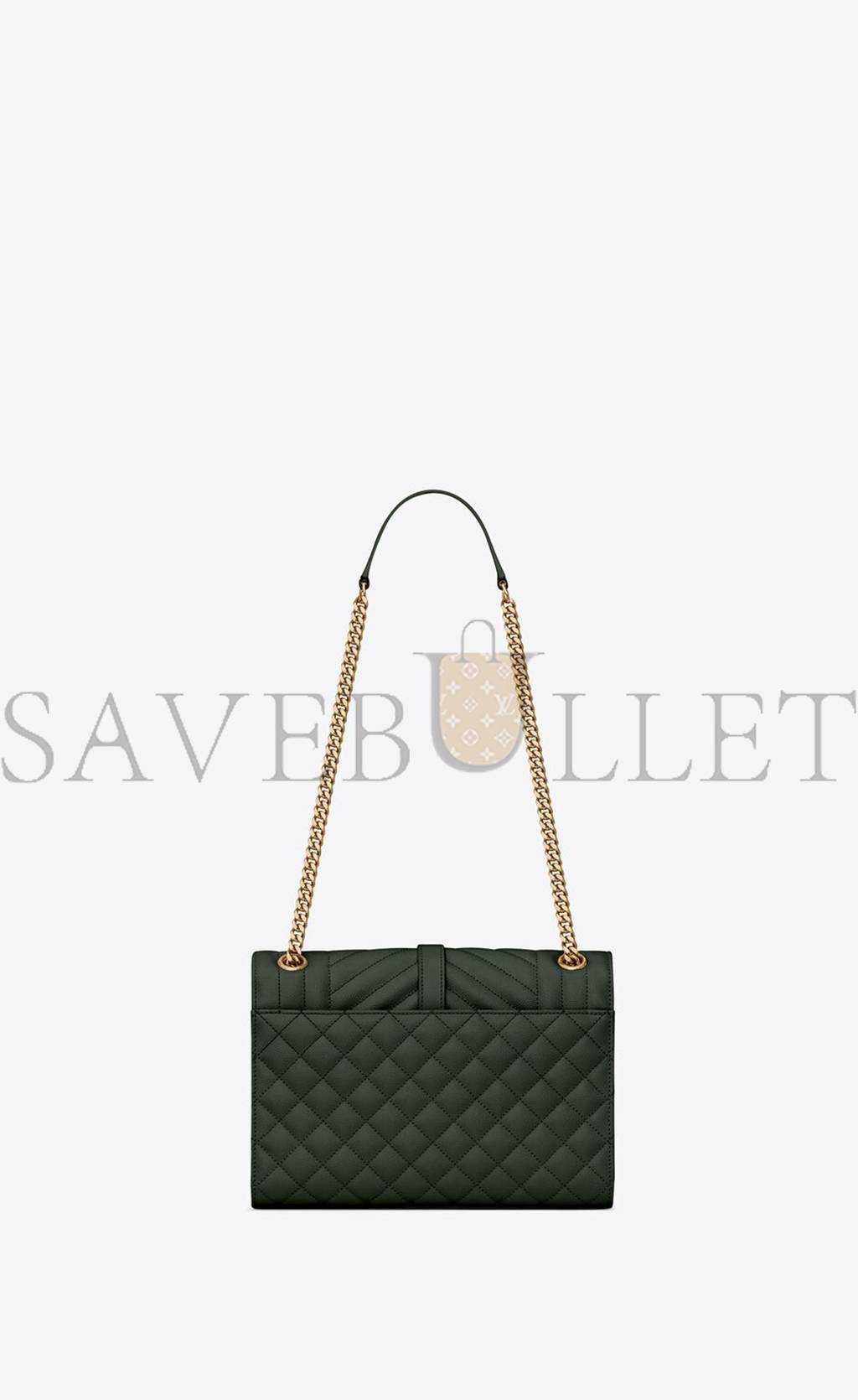 Y*L envelope medium chain bag in mix matelass&eacute; grain de poudre embossed leather 600185bow913045 (24*17.5*6cm)