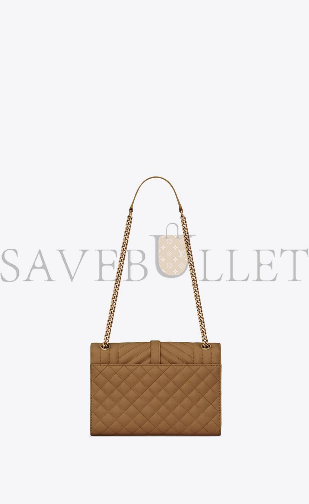 Y*L envelope medium chain bag in mix matelassé grain de poudre embossed leather 600185bow973334 (24*17.5*6cm)