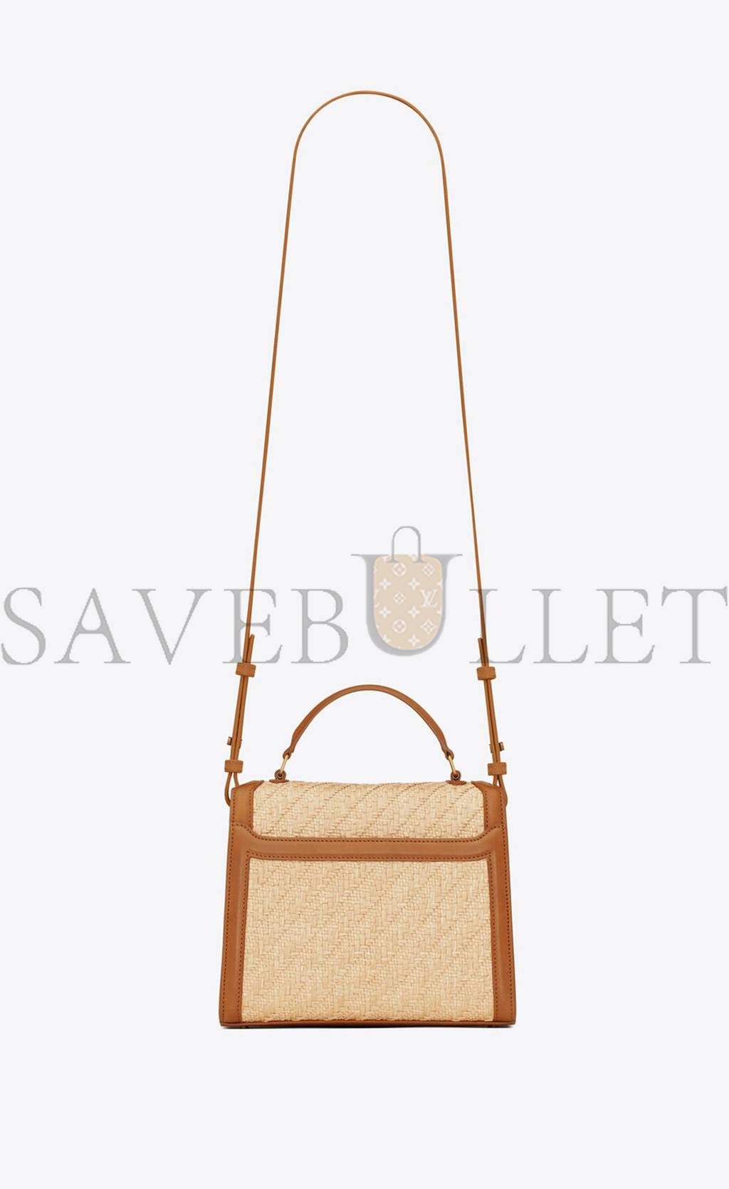 Y*L cassandra mini top handle bag in raffia and vegetable-tanned leather 623930faa7d9783 (20*16*7.5cm)