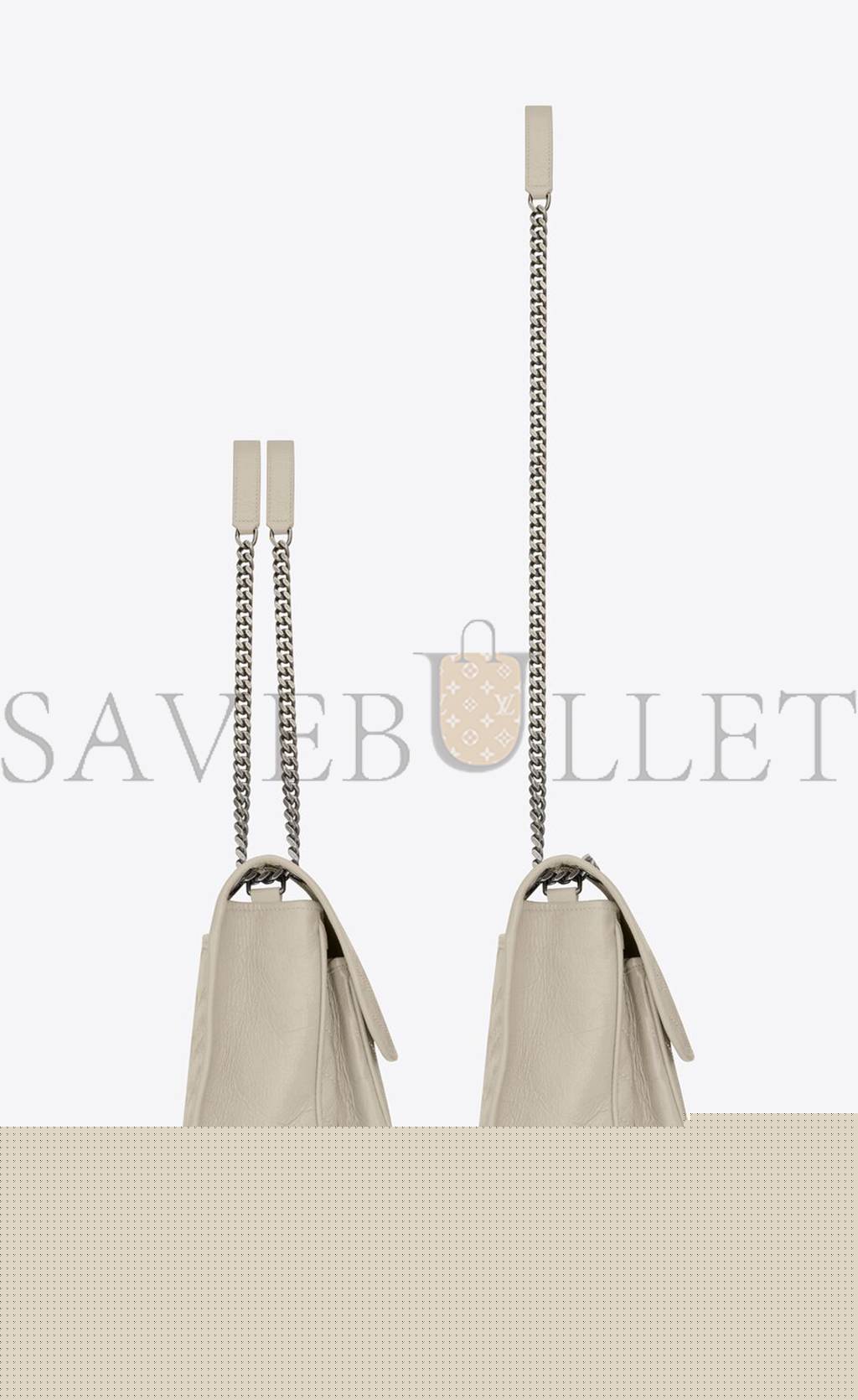 Y*L niki medium chain bag in crinkled vintage leather 6331580en049207 (28*20*8.5cm)