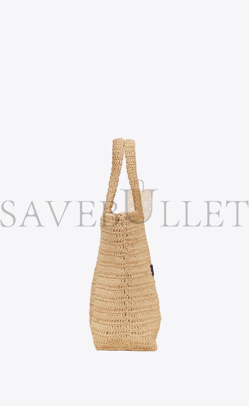 y*l rive gauche S*pple tote bag in raffia crochet 688864gaaa12086 (38*35*14.5cm)