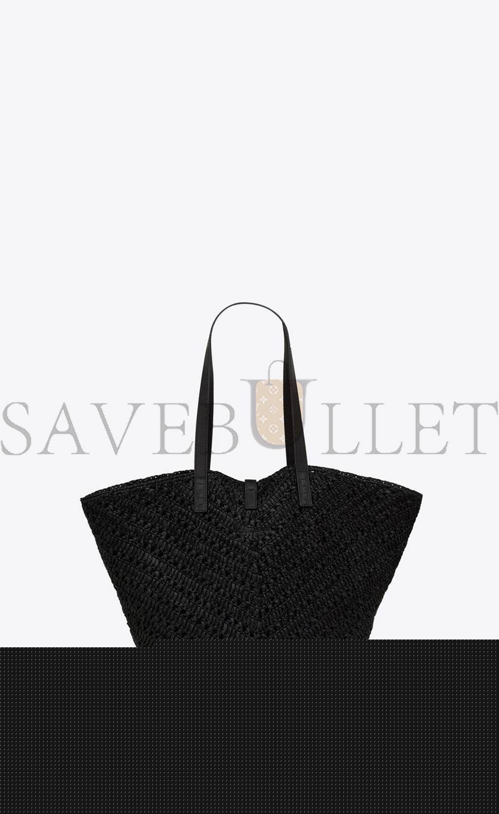 Y*L panier medium in raffia and vegetable-tanned leather 740375gaadp1000 (44*20*21cm)