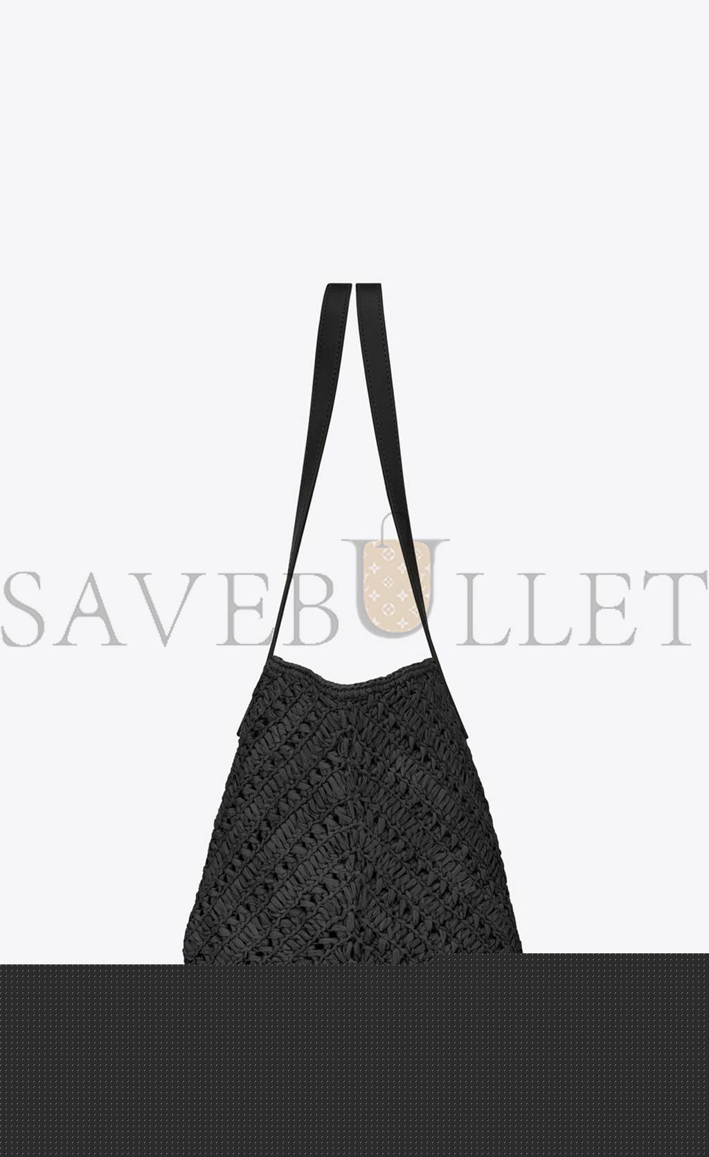 Y*L panier small in raffia and vegetable-tanned leather 751240gaadp1000 (38*21*20cm)