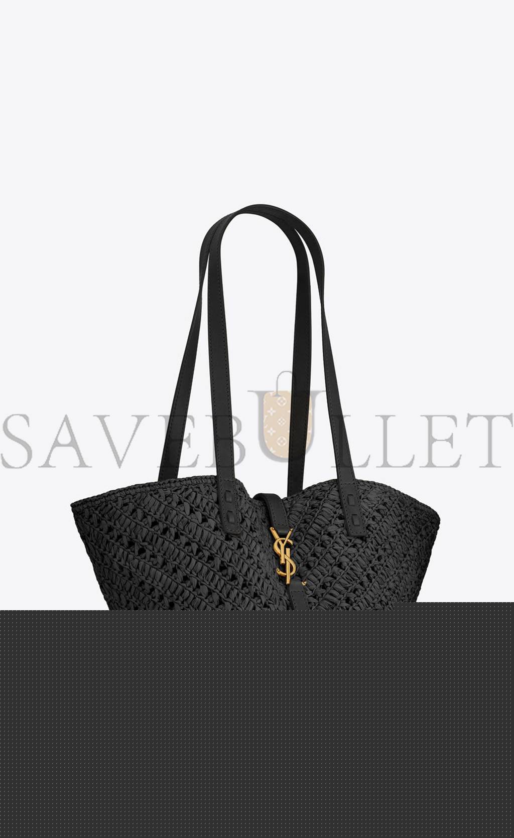 Y*L panier small in raffia and vegetable-tanned leather 751240gaadp1000 (38*21*20cm)