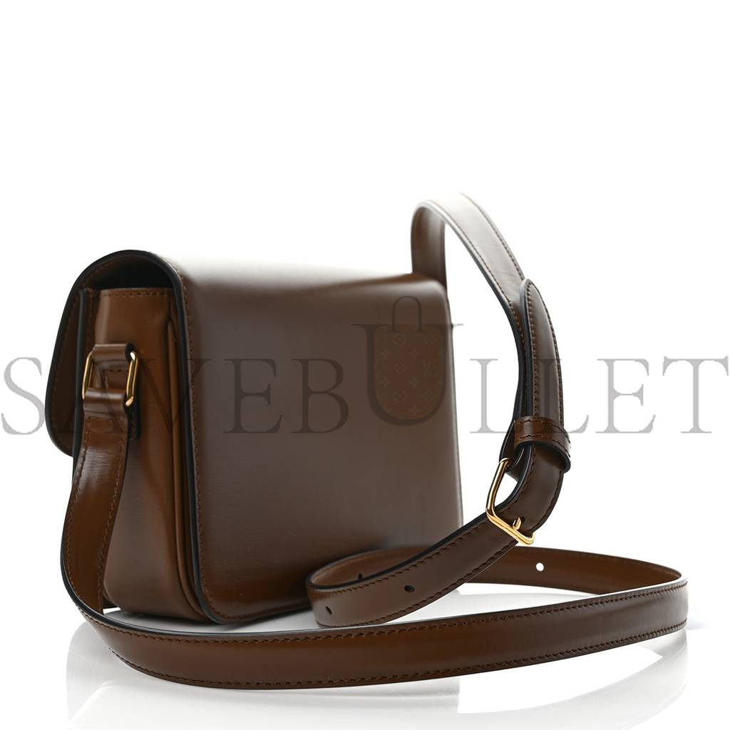 Ce**e shiny calfskin teen triomphe tan (18*14*6cm)