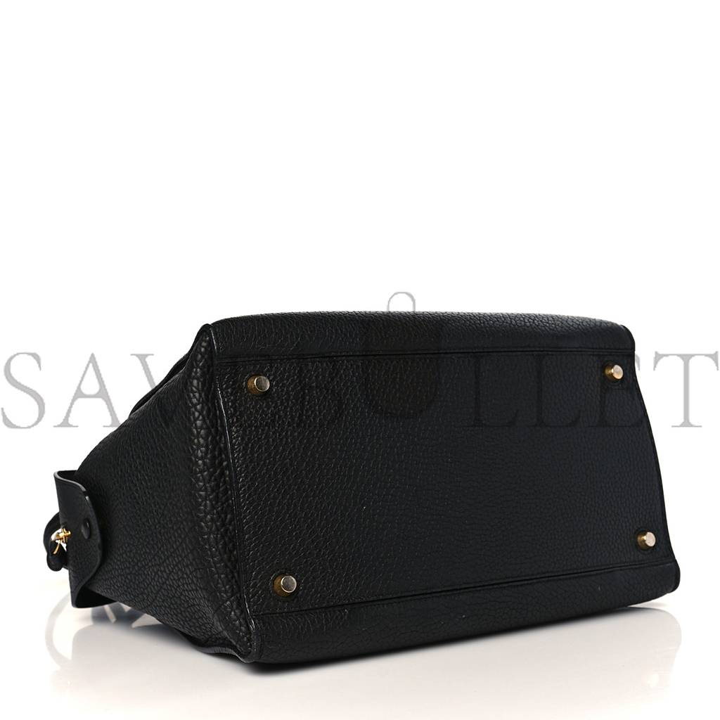 Ce**e bullhide calfskin small ring bag black (34*25*20cm)