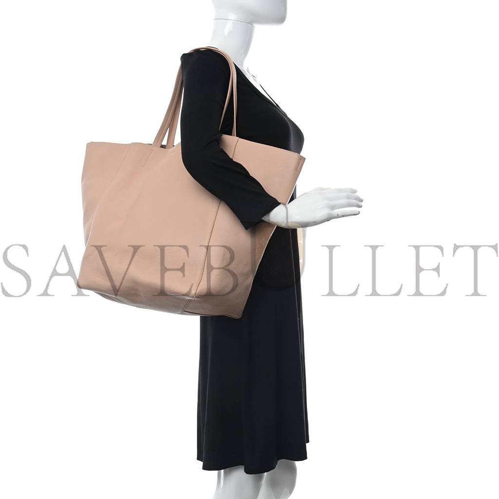 Ce**e soft grained calfskin medium horizontal cabas phantom light blush (28*26*16cm)