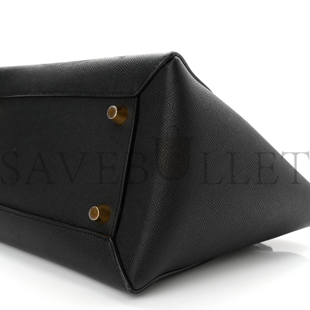 Ce**e grained calfskin mini belt bag black (28*23*17cm)
