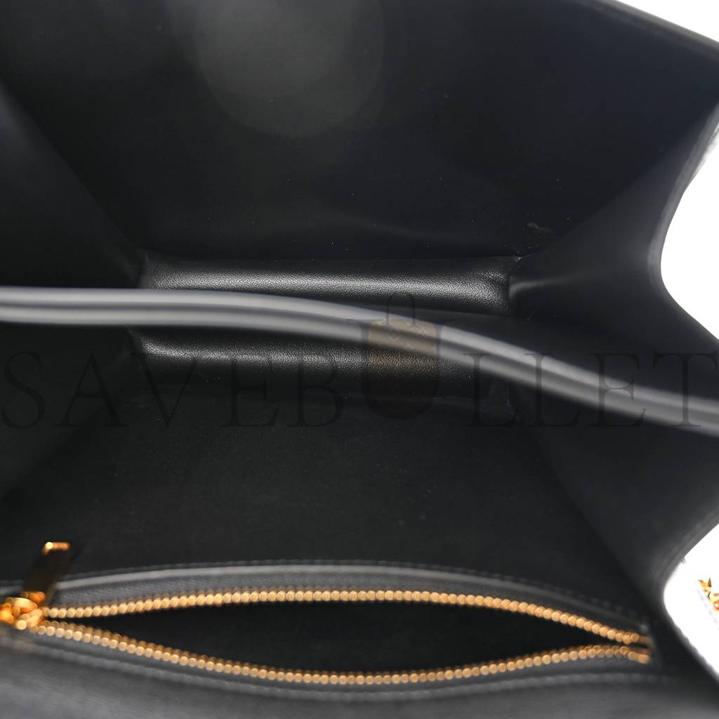 Ce**e shiny calfskin college triomphe black (20*16*6cm)