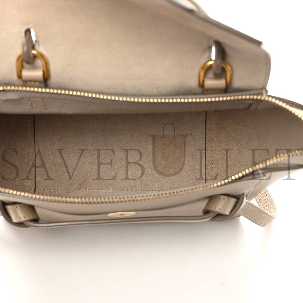 Ce**e grained calfskin nano belt bag light taupe (20*19*11cm)