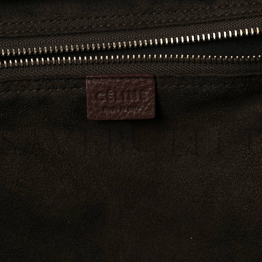 Ce**e drummed calfskin mini luggage dark brown (30*29*18cm)