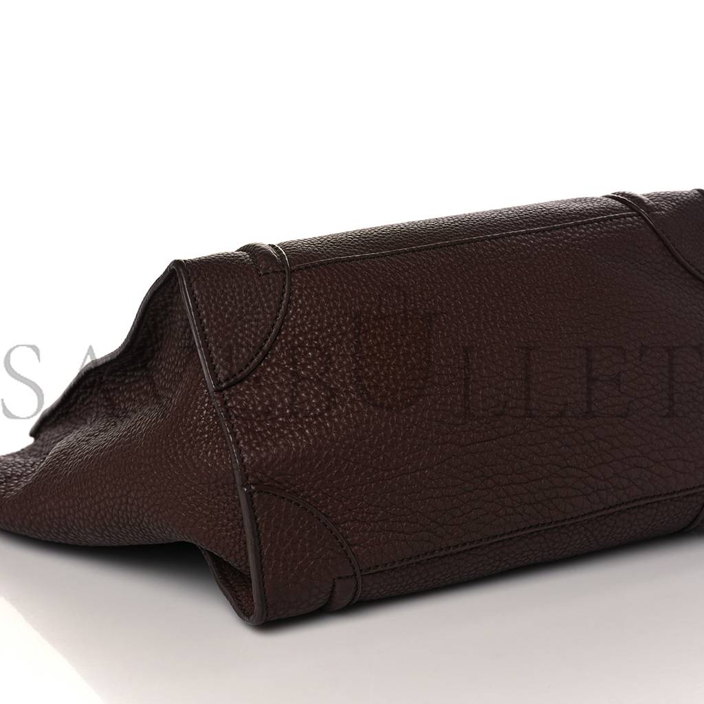 Ce**e drummed calfskin mini luggage dark brown (30*29*18cm)