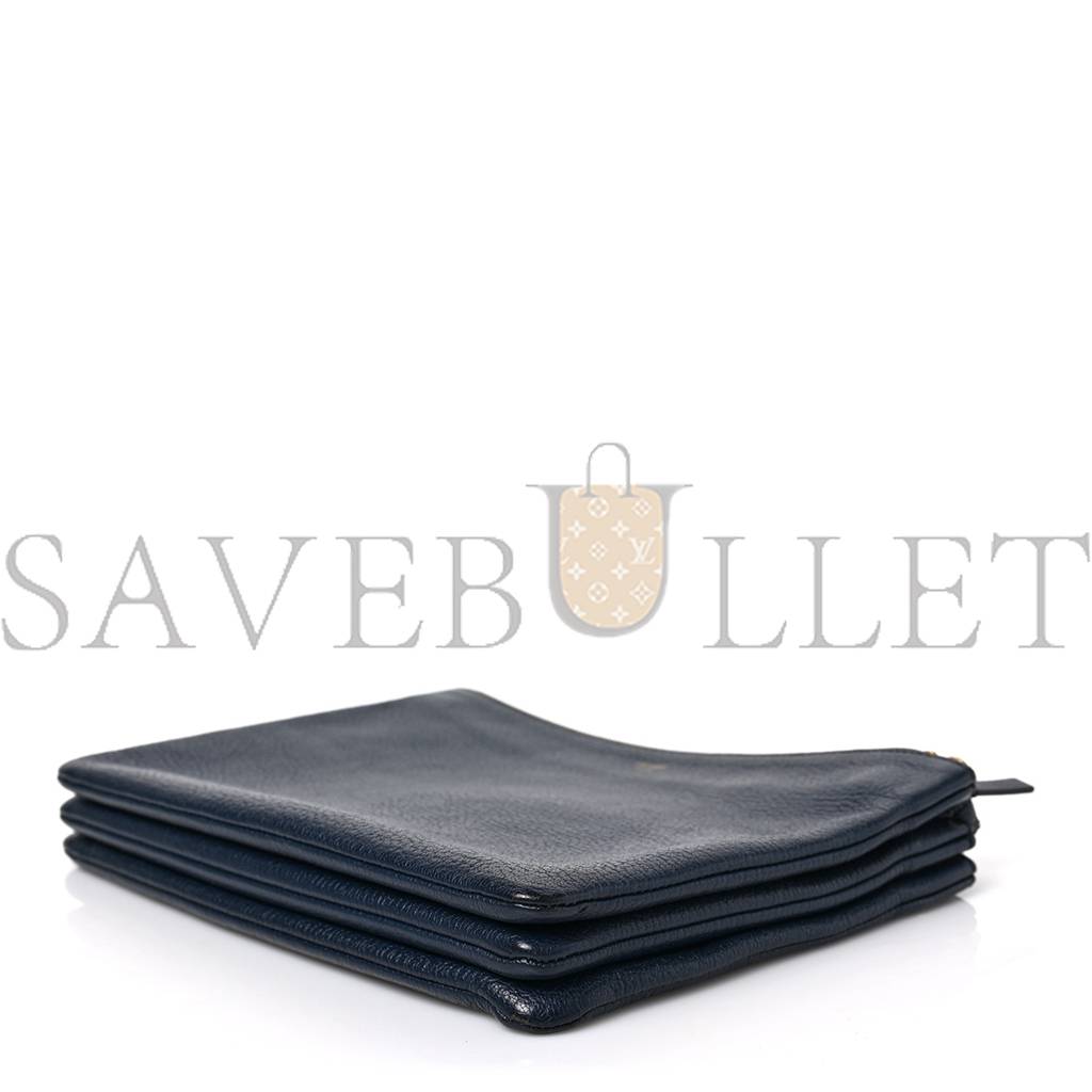 Ce**e goatskin large trio crossbody bag dark blue (24*18*3cm)