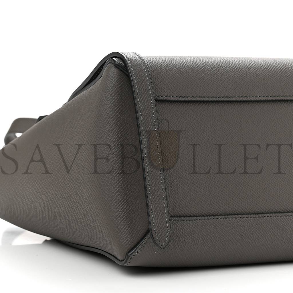 Ce**e baby grained calfskin micro belt bag grey (24*21*14cm)