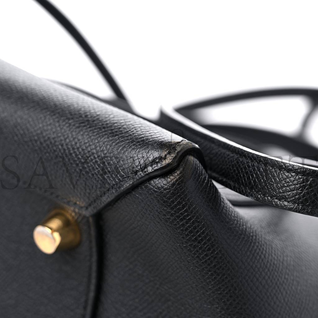 Ce**e grained calfskin micro belt bag black (28*24*15cm)