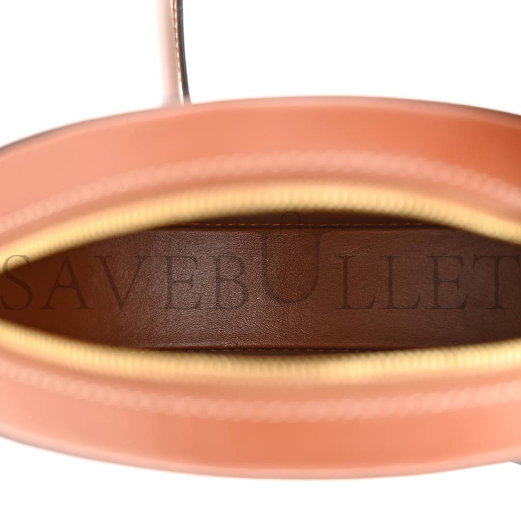 Ce**e smooth calfskin cuir triomphe oval crossbody purse tan (16*12*4cm)