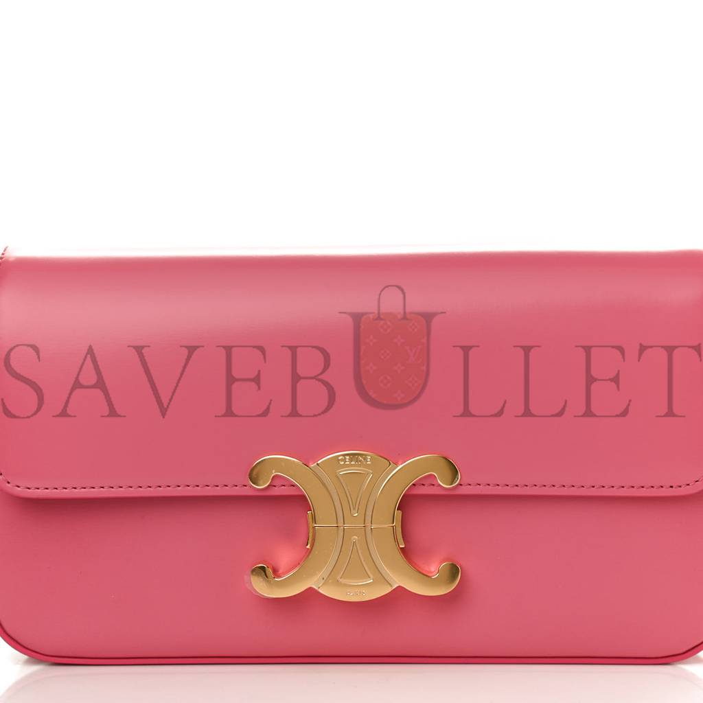 Ce**e shiny calfskin triomphe flamingo (20*11*4cm)