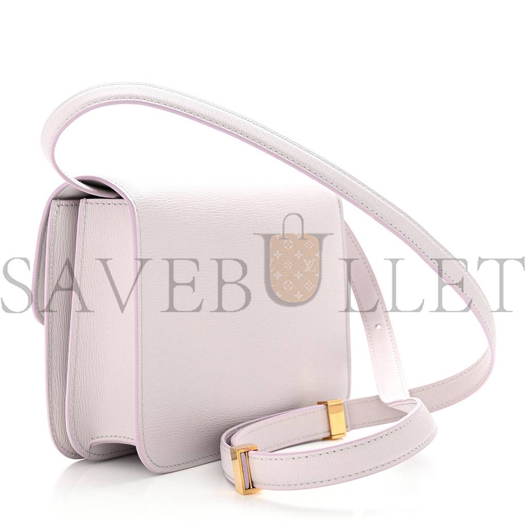 Ce**e liege calfskin teen classic box flap bag lavender grey (18*15*6cm)