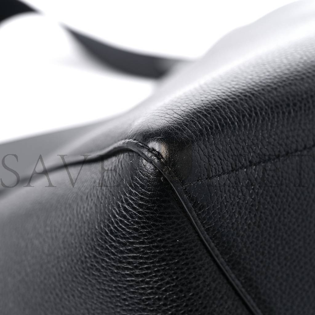 Ce**e soft grained calfskin sangle bucket bag black (32*22*17cm)