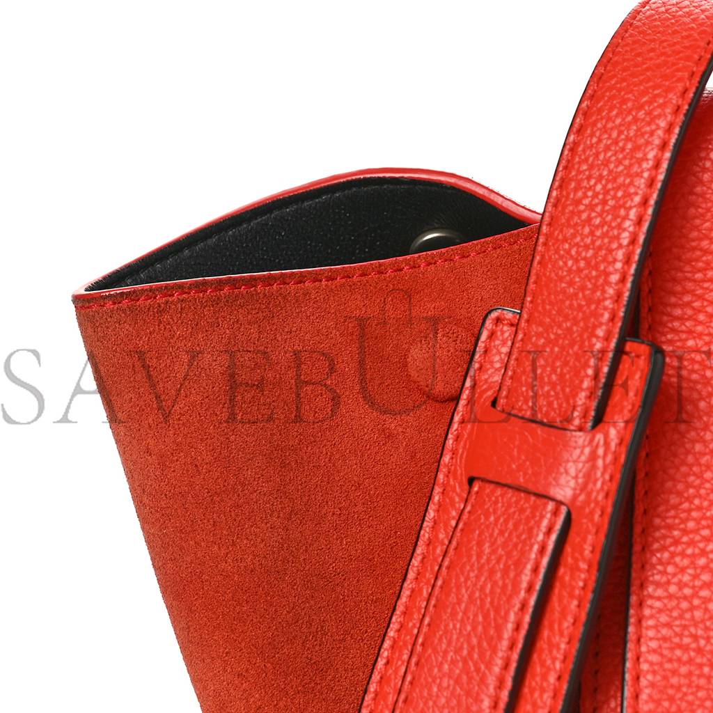 Ce**e drummed calfskin medium trapeze orange (30*24*18cm)