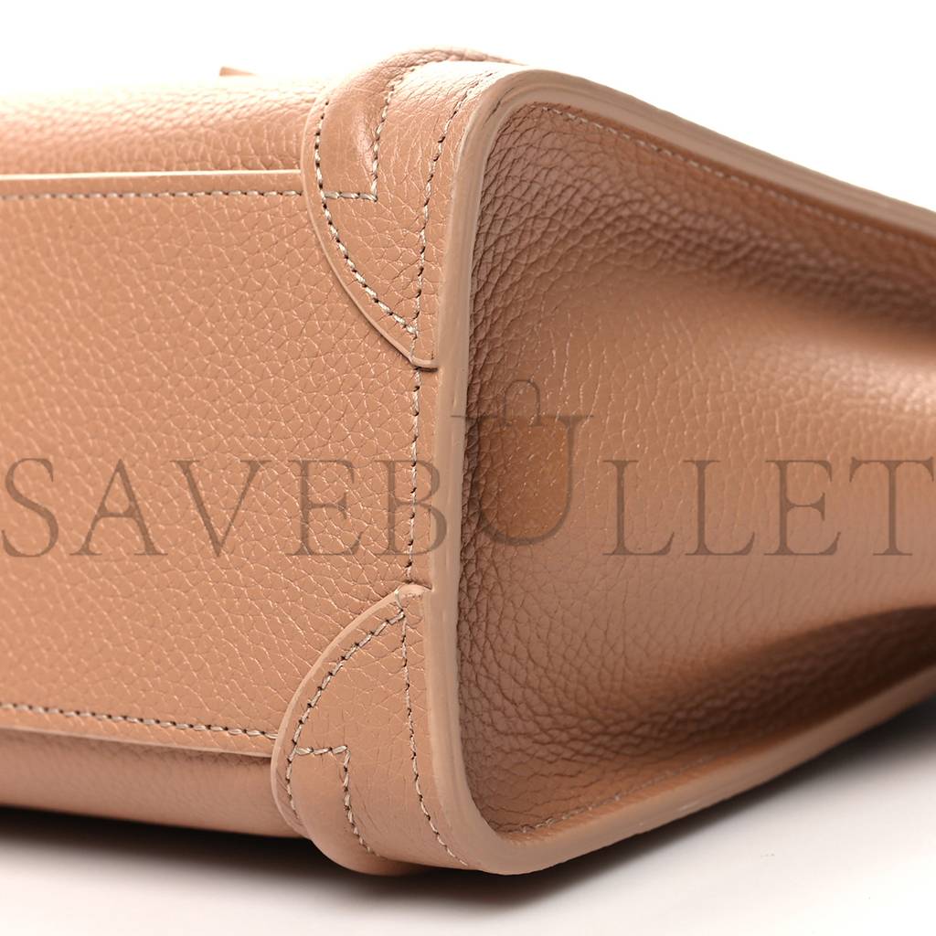 Ce**e drummed calfskin nano luggage desert rose (20*20*10cm)