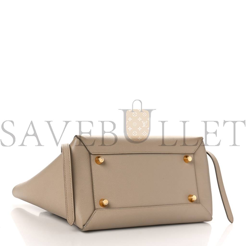 Ce**e grained calfskin mini belt bag light taupe (27*23*17cm)