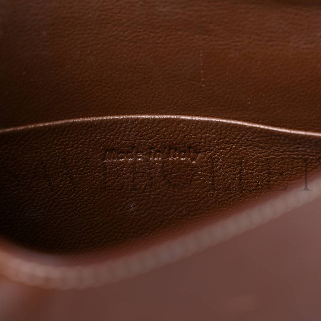 Ce**e glazed calfskin small bi-color trotteur chestnut (18*17*4cm)