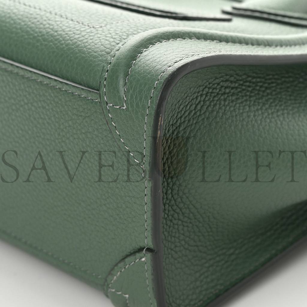 Ce**e drummed calfskin nano luggage celadon (21*20*10cm)
