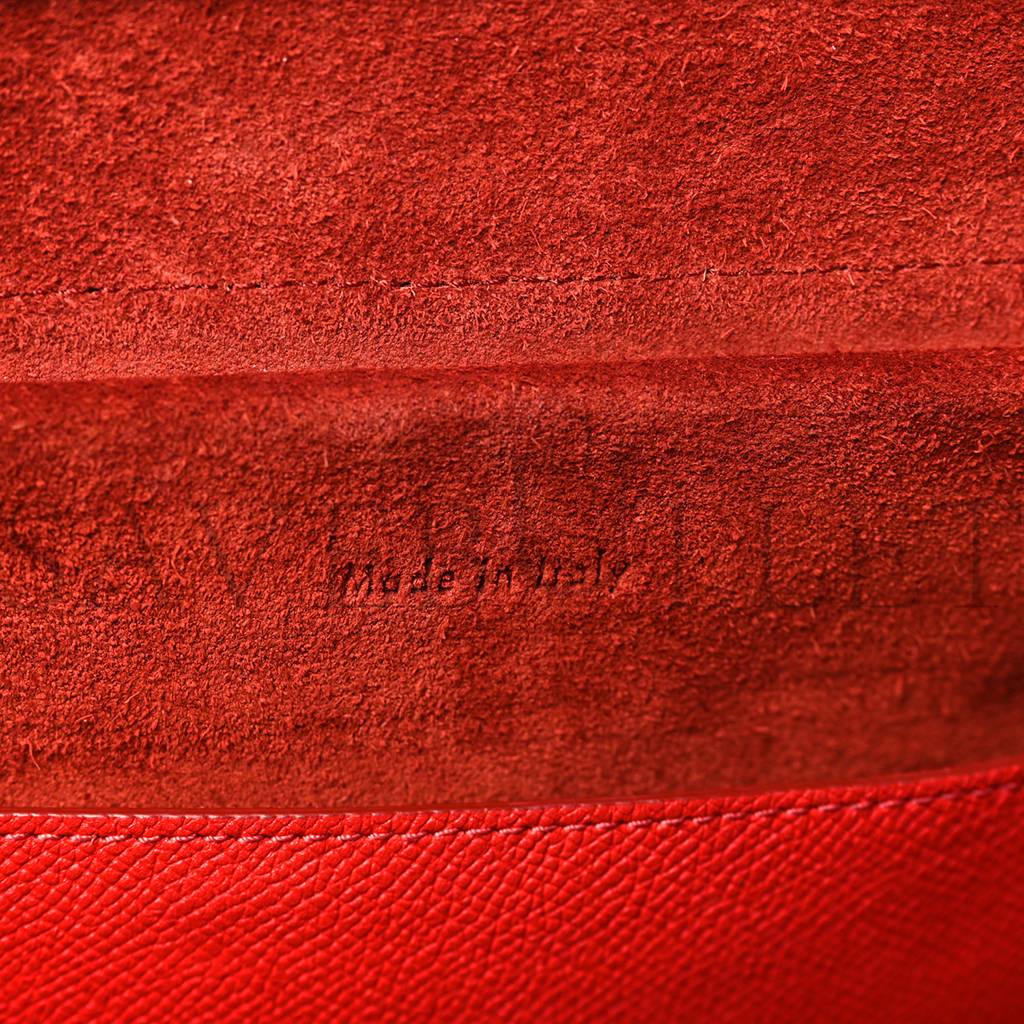 Ce**e baby grained calfskin micro belt bag coquelicot (24*19*14cm)