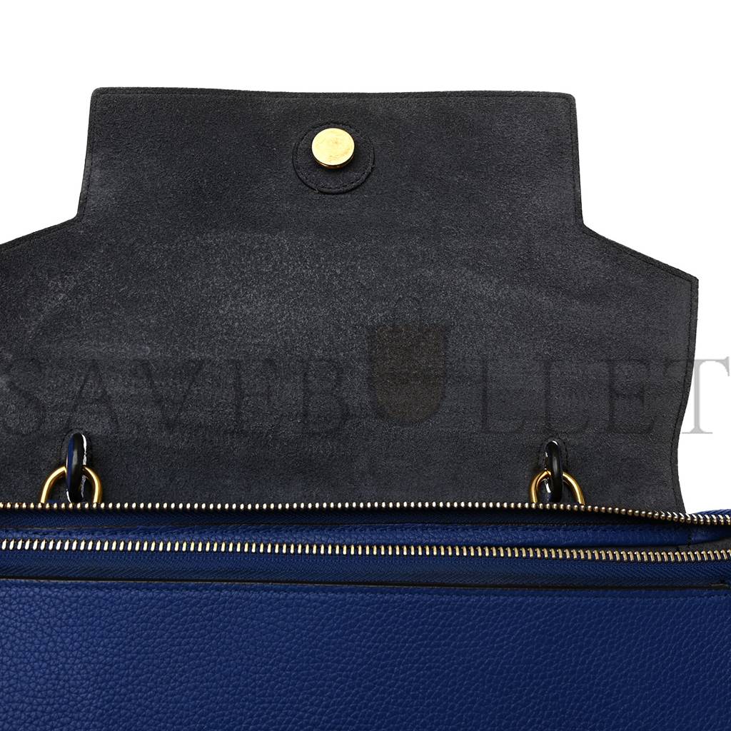 Ce**e grained calfskin mini belt bag indigo (28*23*16cm)