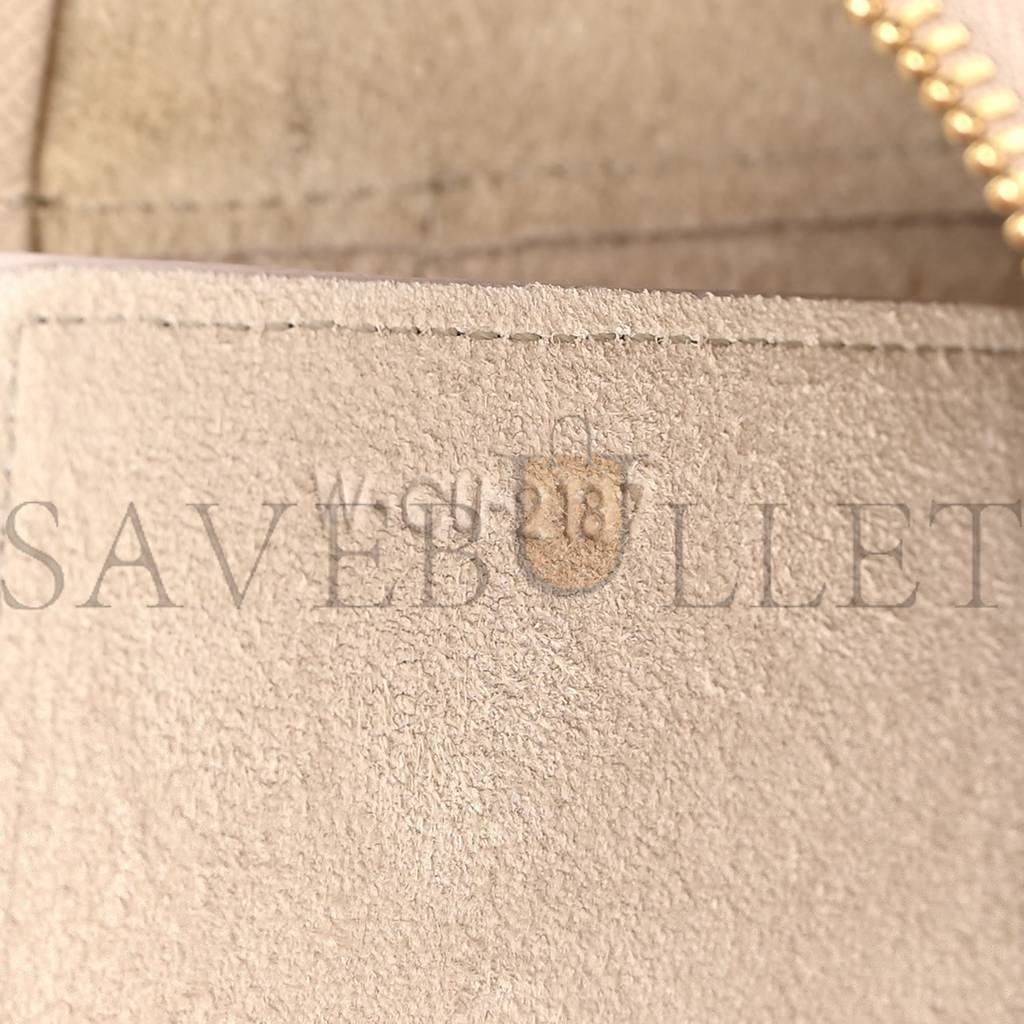 Ce**e grained calfskin micro belt bag light taupe (24*22*13cm)