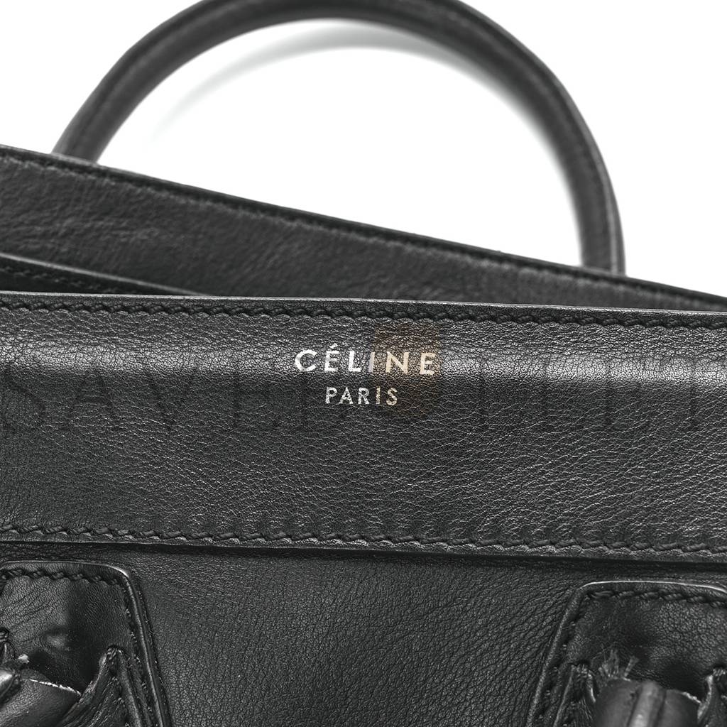Ce**e smooth calfskin micro luggage black (26*26*14cm)