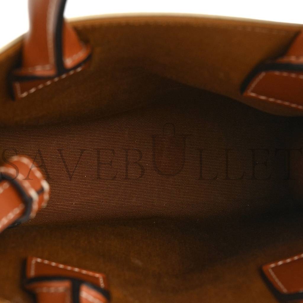 Ce**e triomphe canvas calfskin mini vertical cabas white (23*15*15cm)