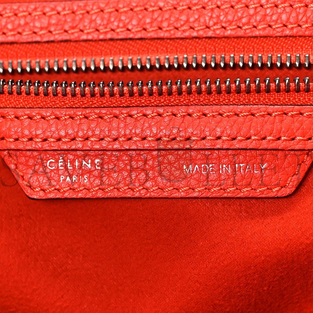 Ce**e drummed calfskin mini luggage vermillion (30*30*18cm)