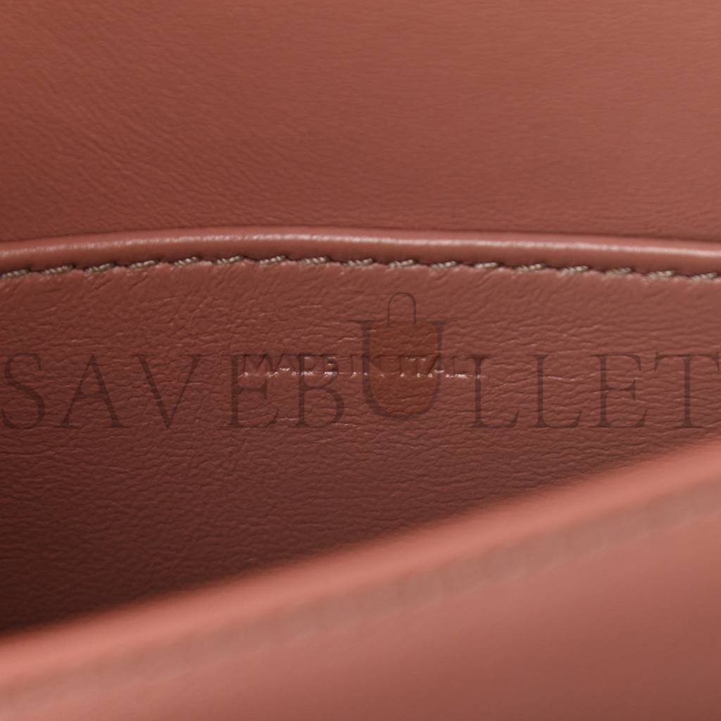 Ce**e box calfskin teen classic box flap bag antique rose (18*15*6cm)