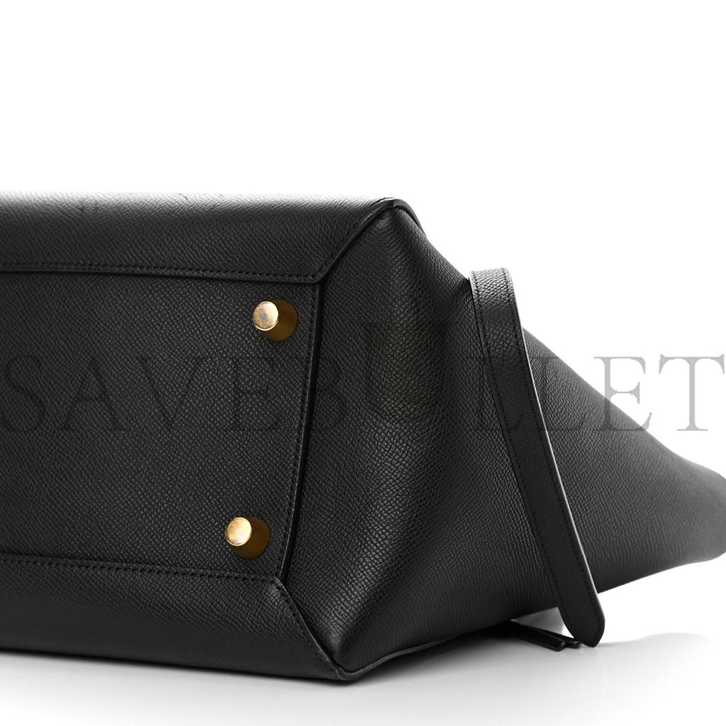 Ce**e grained calfskin mini belt bag black (28*24*16cm)